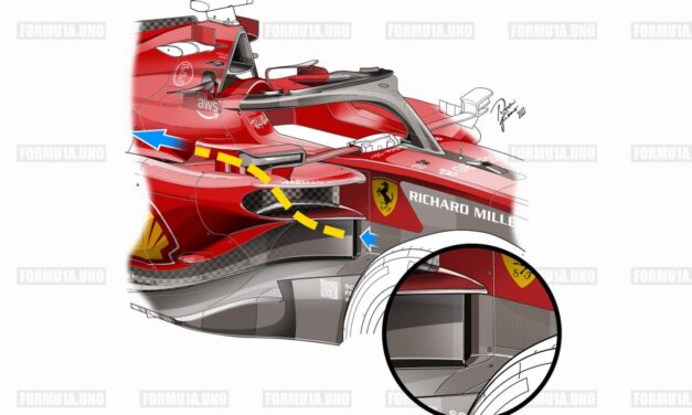 Ferrari SF-23: there is an S-duct to generate more rear downforce