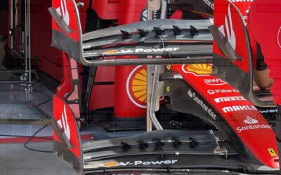 Ferrari: modificato il flap dell’ala anteriore per avere più carico sulla SF-23